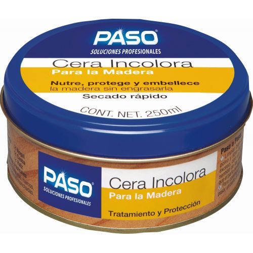 PASO CERA INCOLORA PARA MADERA 250ML